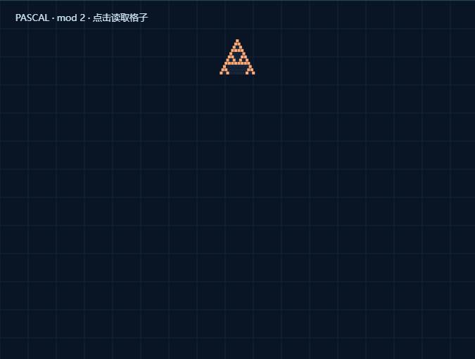 杨辉三角分形的实际仿真画面